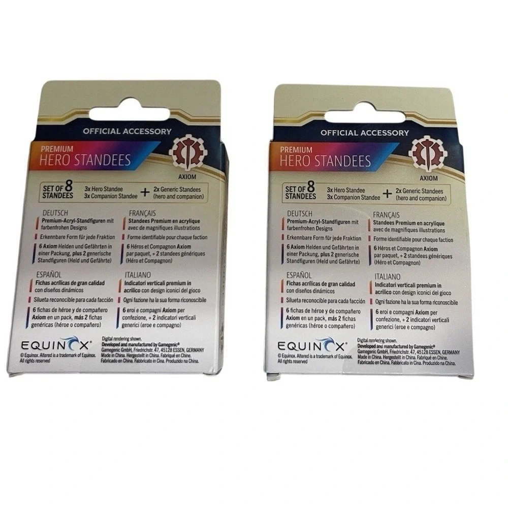 Altered TCG Gamegenic Premium Hero Standees Axiom Faction Set of 8 x2 Packs NEW
